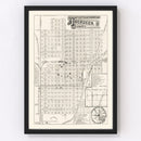 Vintage Map of Aberdeen, South Dakota 1886