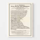 Vintage Map of Roberts County, South Dakota 1907