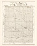 Vintage Map of Perkins County, South Dakota 1919