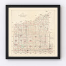 Vintage Map of Haakon County, South Dakota 1900