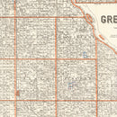Vintage Map of Gregory County, South Dakota 1909