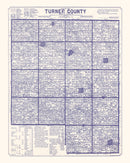 Vintage Map of Turner County, South Dakota 1909