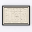 Vintage Map of Faulk County, South Dakota 1900
