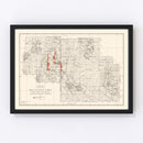 Vintage Sioux National Forest Map 1919