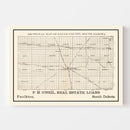 Vintage Map of Faulk County, South Dakota 1901