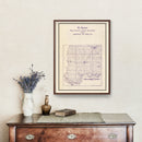 Vintage Map of Bon Homme County, South Dakota 1906