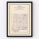 Vintage Map of Bon Homme County, South Dakota 1906