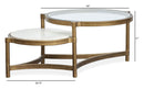 Cassidy - Shaped Cocktail Table - Aged Brass And Volakas Classic