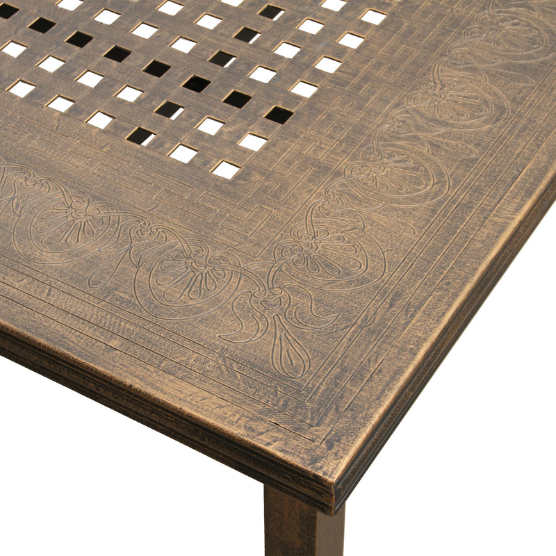 Traditional Outdoor Aluminum 95-in Rectangle Large Patio Dining Table