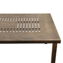 Traditional Outdoor Aluminum 95-in Rectangle Large Patio Dining Table