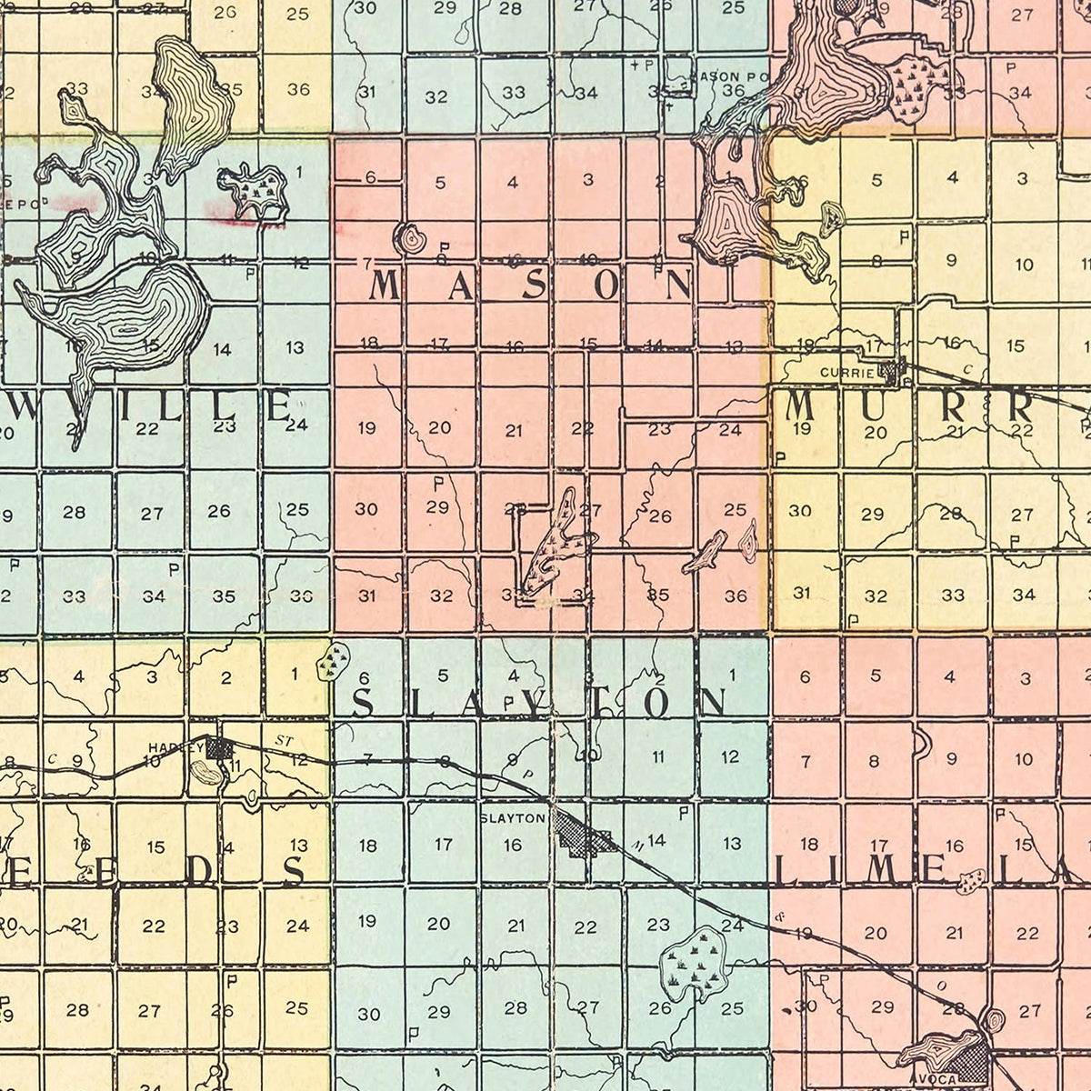 Vintage Map of Murray County, Minnesota 1907, photo 2 of 5
