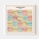 Vintage Map of Jackson County, Minnesota 1907