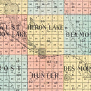 Vintage Map of Jackson County, Minnesota 1907