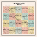 Vintage Map of Jackson County, Minnesota 1907