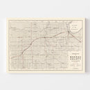 Vintage Map of Roseau County, Minnesota 1921