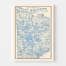 Vintage Map of St. Louis County, Minnesota 1920