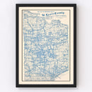 Vintage Map of St. Louis County, Minnesota 1920