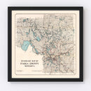 Vintage Map of Itasca County, Minnesota 1914