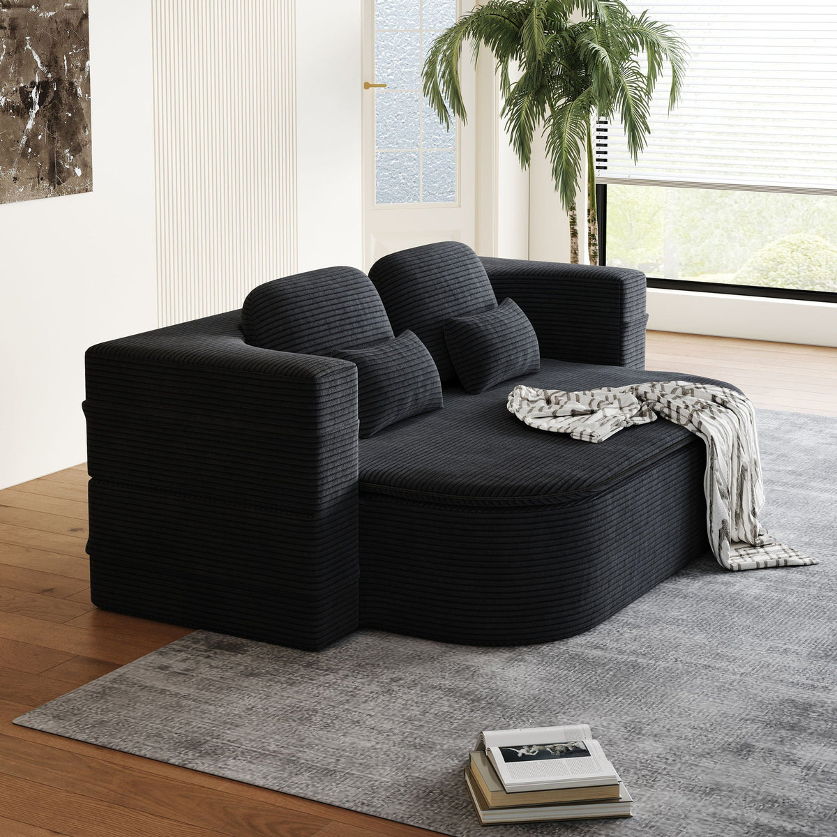 2 In 1 Foldable Sofa Bed With Multi Functional Blanket, photo 9 of 40