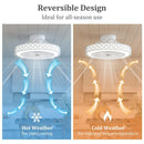 19 Inch Ceiling Fan with Light Low Profile Flush Mount Fan-White by DirectDeals