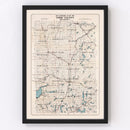 Vintage Map of Todd County, Minnesota 1913