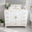 42" Modern Solid Wood Bathroom Vanity with Sink