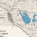Vintage Map of Nicollet County, Minnesota 1913