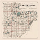 Vintage Map of Carver County, Minnesota 1913