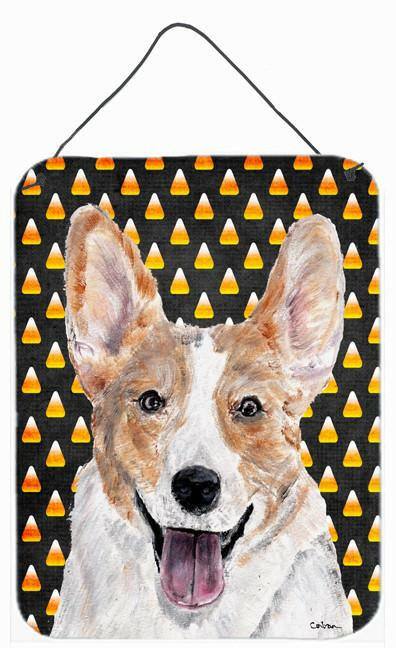 Cardigan Corgi Candy Corn Halloween Wall or Door Hanging Prints SC9648DS1216