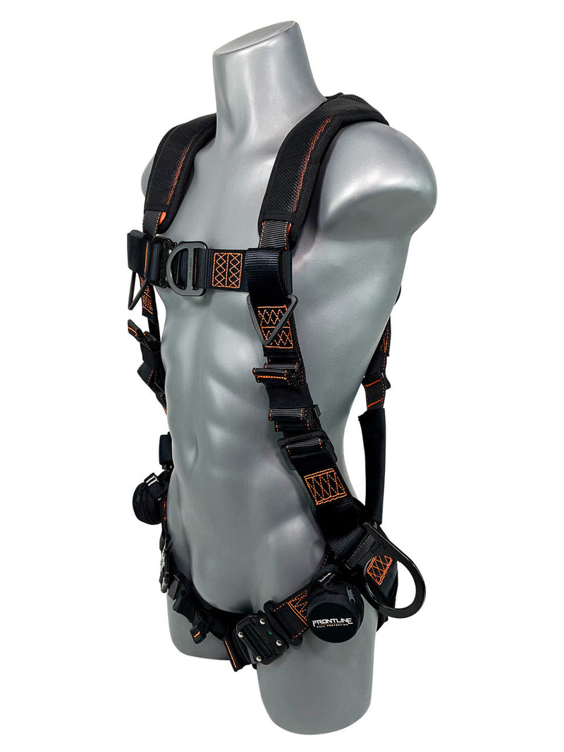 Frontline 105CFTB Combat Vest Style Harness with Front Side D-Rings and Suspension Trauma Straps Universal