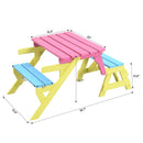 Kids Multi-Functional Arm Chair, Table With 2 Benches All-In-One Set by Unique Piece Furniture