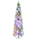 HOMCOM 6Ft Tall Prelit Pencil Artificial Christmas Tree