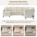 U-Shaped Sectional Sleeper Sofa With Ample Storage Space, 2 Cup Holders And Charging Ports For Living Room by HouseOfZazla