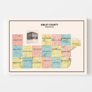 Vintage Map of Sibley County, Minnesota 1907