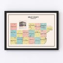 Vintage Map of Sibley County, Minnesota 1907