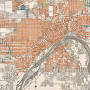 Vintage Map of St. Paul, Minnesota 1915