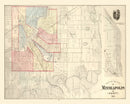 Vintage Map of Minneapolis, Minnesota 1874
