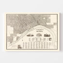 Vintage Map of St. Paul, Minnesota 1869