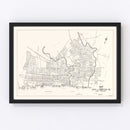 Vintage Map of Chester, Pennsylvania 1929