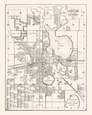 Vintage Map of Lakeland, Florida 1929
