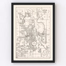 Vintage Map of Lakeland, Florida 1929