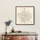Vintage Map of Jackson, Michigan 1929