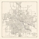 Vintage Map of Jackson, Michigan 1929