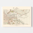 Vintage Map of Amsterdam, Netherlands 1929