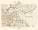Vintage Map of Amsterdam, Netherlands 1929