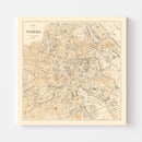 Vintage Map of Vienna, Austria 1923