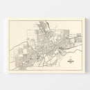 Vintage Map of Newark, Ohio 1921