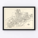 Vintage Map of Newark, Ohio 1921