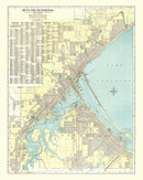 Vintage Map of Duluth, Minnesota 1921