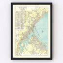 Vintage Map of Duluth, Minnesota 1921